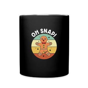 bonhomme en pain d’épice Coeur en pain d’épice Snacking en pain d’épice - Mug uni - noir - Devant
