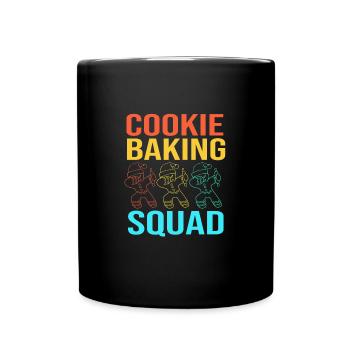 Lebkuchenmann Lebkuchenherz Lebkuchen Naschen - Tasse einfarbig - Schwarz - Vorne