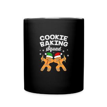 Lebkuchenmann Lebkuchenherz Lebkuchen Naschen - Tasse einfarbig - Schwarz - Vorne