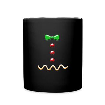bonhomme en pain d’épice Coeur en pain d’épice Snacking en pain d’épice - Mug uni - noir - Devant