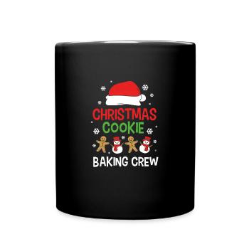 Lebkuchenmann Lebkuchenherz Lebkuchen Naschen - Tasse einfarbig - Schwarz - Vorne