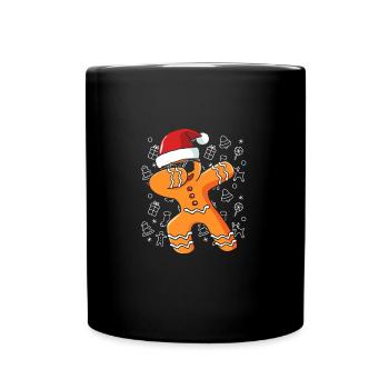 bonhomme en pain d’épice Coeur en pain d’épice Snacking en pain d’épice - Mug uni - noir - Devant