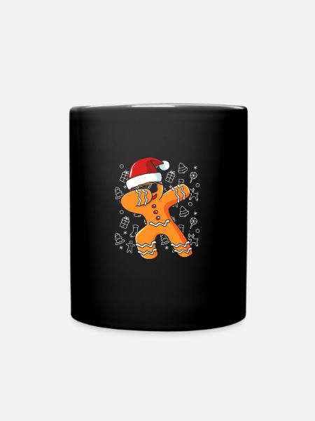 Lebkuchenmann Lebkuchenherz Lebkuchen Naschen - Tasse einfarbig - Schwarz