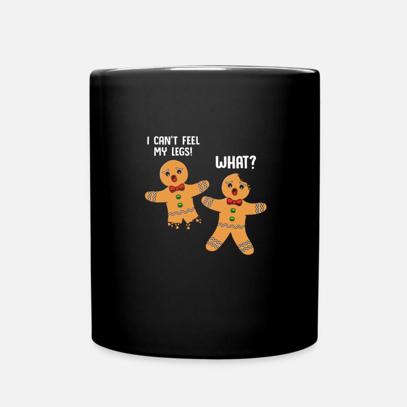 Gingerbread Man Gingerbread Heart Gingerbread Snacking - Full Colour Mug - black