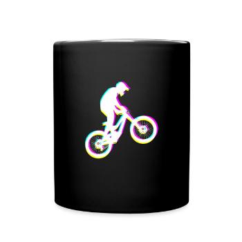 Mountain biking Mountain biking Mountain bikers - Full Colour Mug - black - Front
