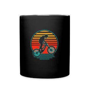Mountain biking Mountain biking Mountain bikers - Full Colour Mug - black - Front