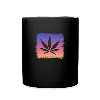 Weed, Kiffen, Kiffer, Stoner - Tasse einfarbig - Schwarz - Vorne