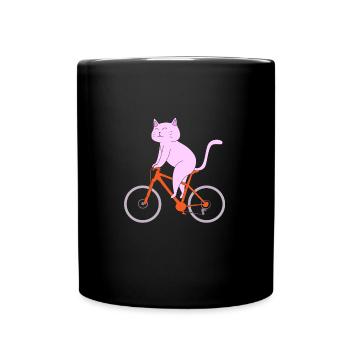 Mountain biking Mountain biking Mountain bikers - Full Colour Mug - black - Front