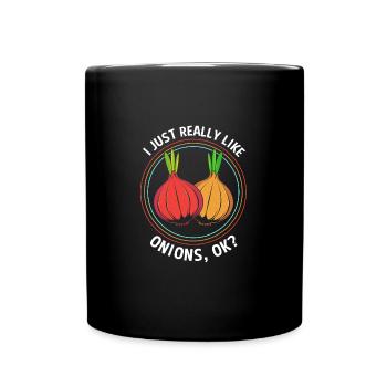 Oignon - Mug uni - noir - Devant