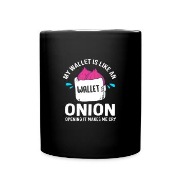 Oignon - Mug uni - noir - Devant