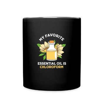 Huile essentielle - Mug uni - noir - Devant
