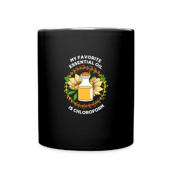 Ätherisches Öl - Tasse einfarbig - Schwarz - Vorne