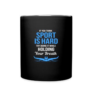 Schwimmen Schwimmer Schwimmbad Schwimmlehrer - Tasse einfarbig - Schwarz - Vorne