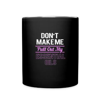 Huile essentielle - Mug uni - noir - Devant