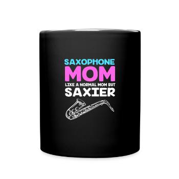 Saxophon Saxophonist - Tasse einfarbig - Schwarz - Vorne