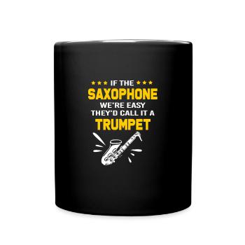 Saxophon Saxophonist - Tasse einfarbig - Schwarz - Vorne