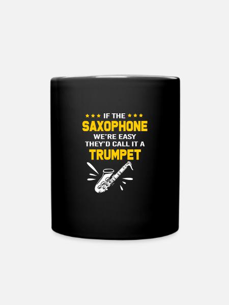 Saxophon Saxophonist - Tasse einfarbig - Schwarz