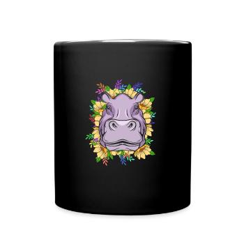 Hippopotamus - Full Colour Mug - black - Front