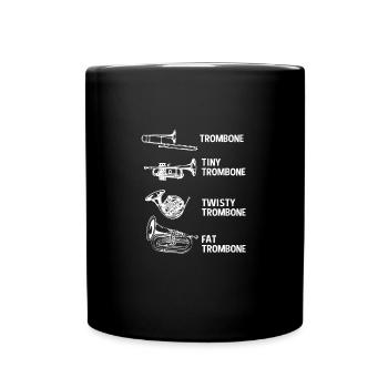 Posaune - Tasse einfarbig - Schwarz - Vorne