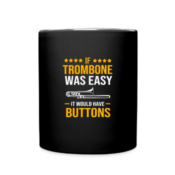 Posaune - Tasse einfarbig - Schwarz - Vorne