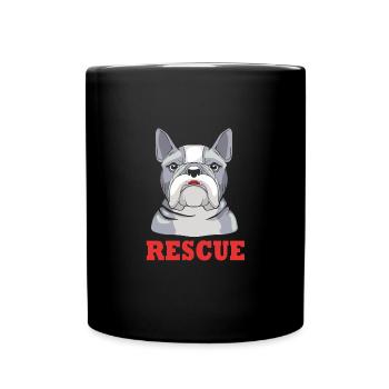 Dog Rescue Animal Rights Animal Rescue Animal Shelter - Full Colour Mug - black - Front