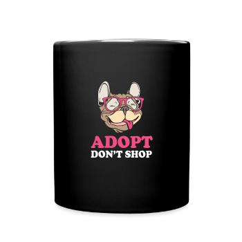 Dog Rescue Animal Rights Animal Rescue Animal Shelter - Full Colour Mug - black - Front