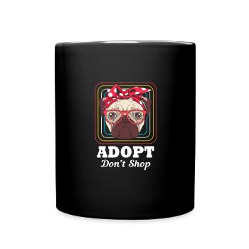 Dog Rescue Animal Rights Animal Rescue Animal Shelter - Full Colour Mug - black - Front