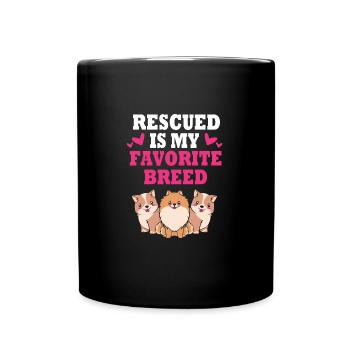 Dog Rescue Animal Rights Animal Rescue Animal Shelter - Full Colour Mug - black - Front