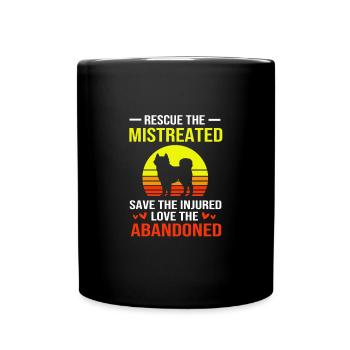 Dog Rescue Animal Rights Animal Rescue Animal Shelter - Full Colour Mug - black - Front