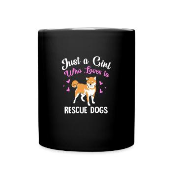 Dog Rescue Animal Rights Animal Rescue Animal Shelter - Full Colour Mug - black - Front