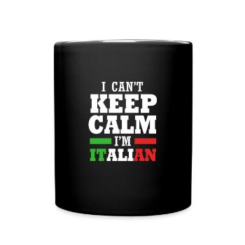 Italienisch Italia Italien - Tasse einfarbig - Schwarz - Vorne