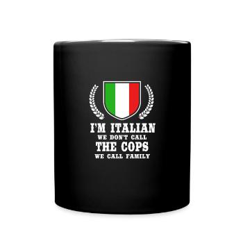Italienisch Italia Italien - Tasse einfarbig - Schwarz - Vorne