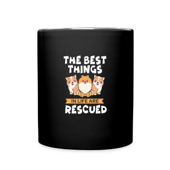 Dog Rescue Animal Rights Animal Rescue Animal Shelter - Full Colour Mug - black - Front