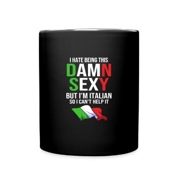 Italienisch Italia Italien - Tasse einfarbig - Schwarz - Vorne