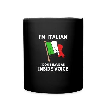 Italienisch Italia Italien - Tasse einfarbig - Schwarz - Vorne