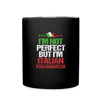 Italienisch Italia Italien - Tasse einfarbig - Schwarz - Vorne