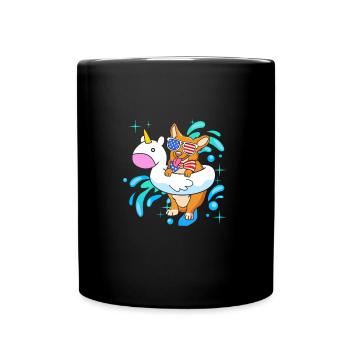 Pool Party - Tasse einfarbig - Schwarz - Vorne