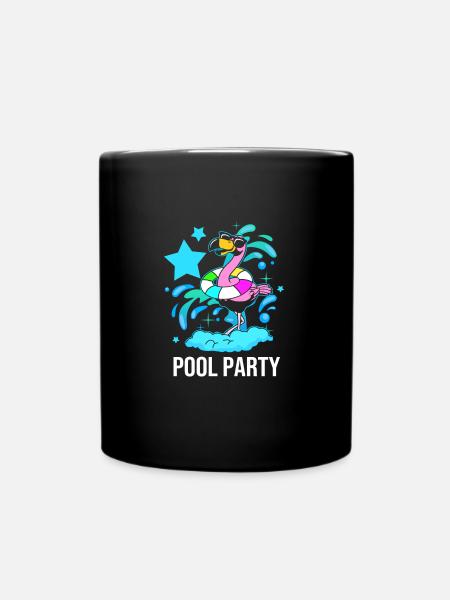 Pool Party - Tasse einfarbig - Schwarz