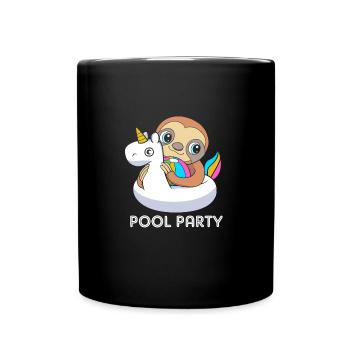 Pool Party - Tasse einfarbig - Schwarz - Vorne