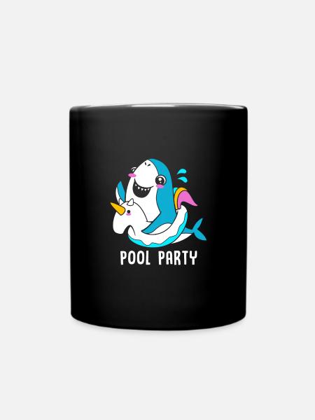 Pool Party - Tasse einfarbig - Schwarz