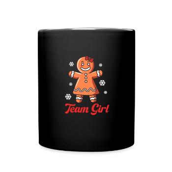Christmas Gender Reveal Newborn Baby Sayings - Full Colour Mug - black - Front