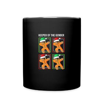 Christmas Gender Reveal Newborn Baby Sayings - Full Colour Mug - black - Front
