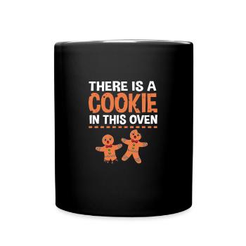 Christmas Gender Reveal Newborn Baby Sayings - Full Colour Mug - black - Front
