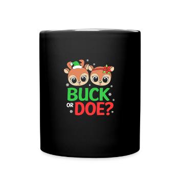 Weihnachten Gender Reveal Neugeborenes Babysprüche - Tasse einfarbig - Schwarz - Vorne