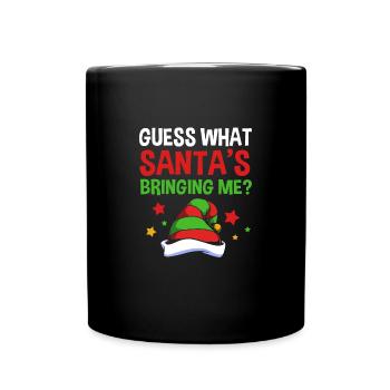 Noël sexe révéler nouveau-né bébé dictons - Mug uni - noir - Devant