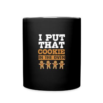 Christmas Gender Reveal Newborn Baby Sayings - Full Colour Mug - black - Front