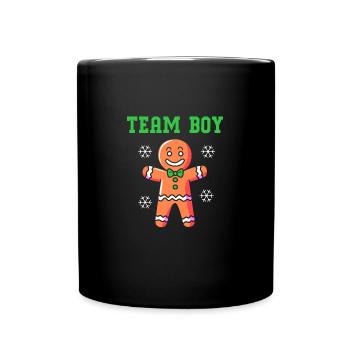 Christmas Gender Reveal Newborn Baby Sayings - Full Colour Mug - black - Front