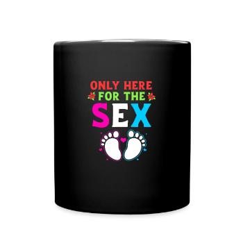 Christmas Gender Reveal Newborn Baby Sayings - Full Colour Mug - black - Front