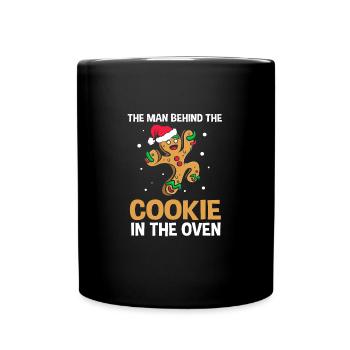 Christmas Gender Reveal Newborn Baby Sayings - Full Colour Mug - black - Front