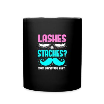 Weihnachten Gender Reveal Neugeborenes Babysprüche - Tasse einfarbig - Schwarz - Vorne